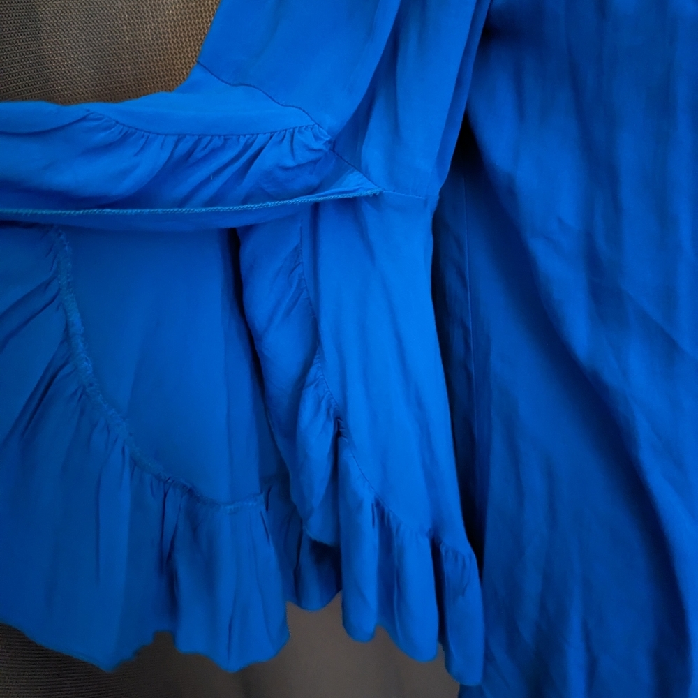 Beautiful Royal Blue Bell Sleeve Top - Small/Medium - Picture 2 of 4